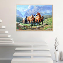 Charger l&#39;image dans la galerie, Chevaux - peinture en diamant complet - 30x40cm
