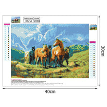 Charger l&#39;image dans la galerie, Chevaux - peinture en diamant complet - 30x40cm
