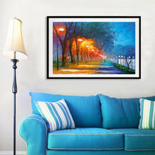 Charger l&#39;image dans la galerie, Rue de nuit - diamant rond complet - 40x30cm
