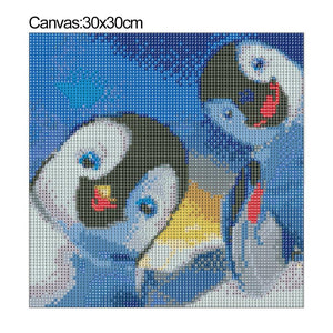 Pingouin - peinture en diamant complet - 30x30cm