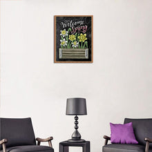 Charger l&#39;image dans la galerie, Tableau noir - diamant rond complet - 30x30cm
