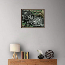 Charger l&#39;image dans la galerie, Tableau noir d’arbre - diamant rond complet - 25x30cm

