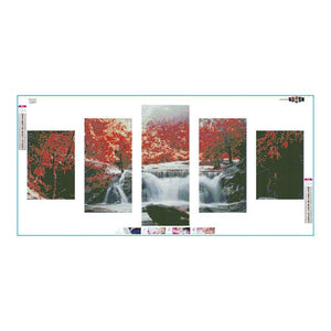 5pcs/paysage d’ensemble - peinture complète de diamant - 95x45cm