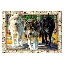 Charger l&#39;image dans la galerie, Loups - peinture en diamant complet - 40x30cm

