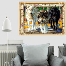 Charger l&#39;image dans la galerie, Loups - peinture en diamant complet - 40x30cm
