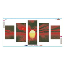 Charger l&#39;image dans la galerie, 5pcs/set sunrise - peinture complète en diamant - 95x45cm
