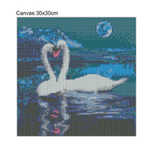 Charger l&#39;image dans la galerie, Lac des cygnes - peinture diamant pleine - 30x30cm
