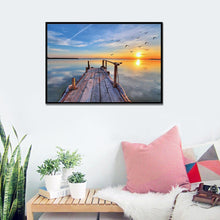 Charger l&#39;image dans la galerie, Sunset sea - peinture diamant pleine - 40x30cm
