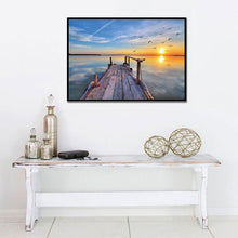 Charger l&#39;image dans la galerie, Sunset sea - peinture diamant pleine - 40x30cm
