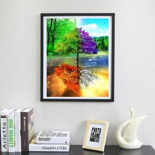 Charger l&#39;image dans la galerie, Arbre quatre saisons - diamant rond complet - 30x40cm
