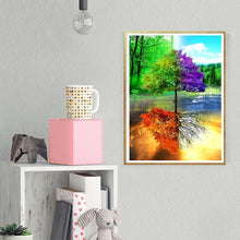 Charger l&#39;image dans la galerie, Arbre quatre saisons - diamant rond complet - 30x40cm
