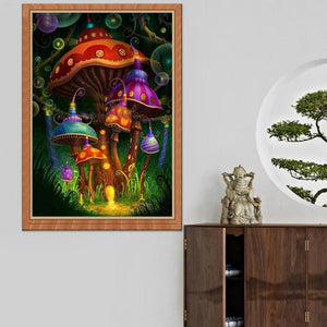 Champignon magnifique - diamant rond complet - 40x30cm