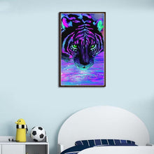 Charger l&#39;image dans la galerie, Tigre coloré - diamant rond complet - 30x50cm
