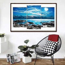 Charger l&#39;image dans la galerie, 3pcs/set vue sur la mer - peinture complète en diamant - 80x45cm
