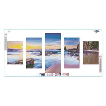 Charger l&#39;image dans la galerie, 5pcs/set coucher du soleil - peinture complète en diamant - 95x45cm
