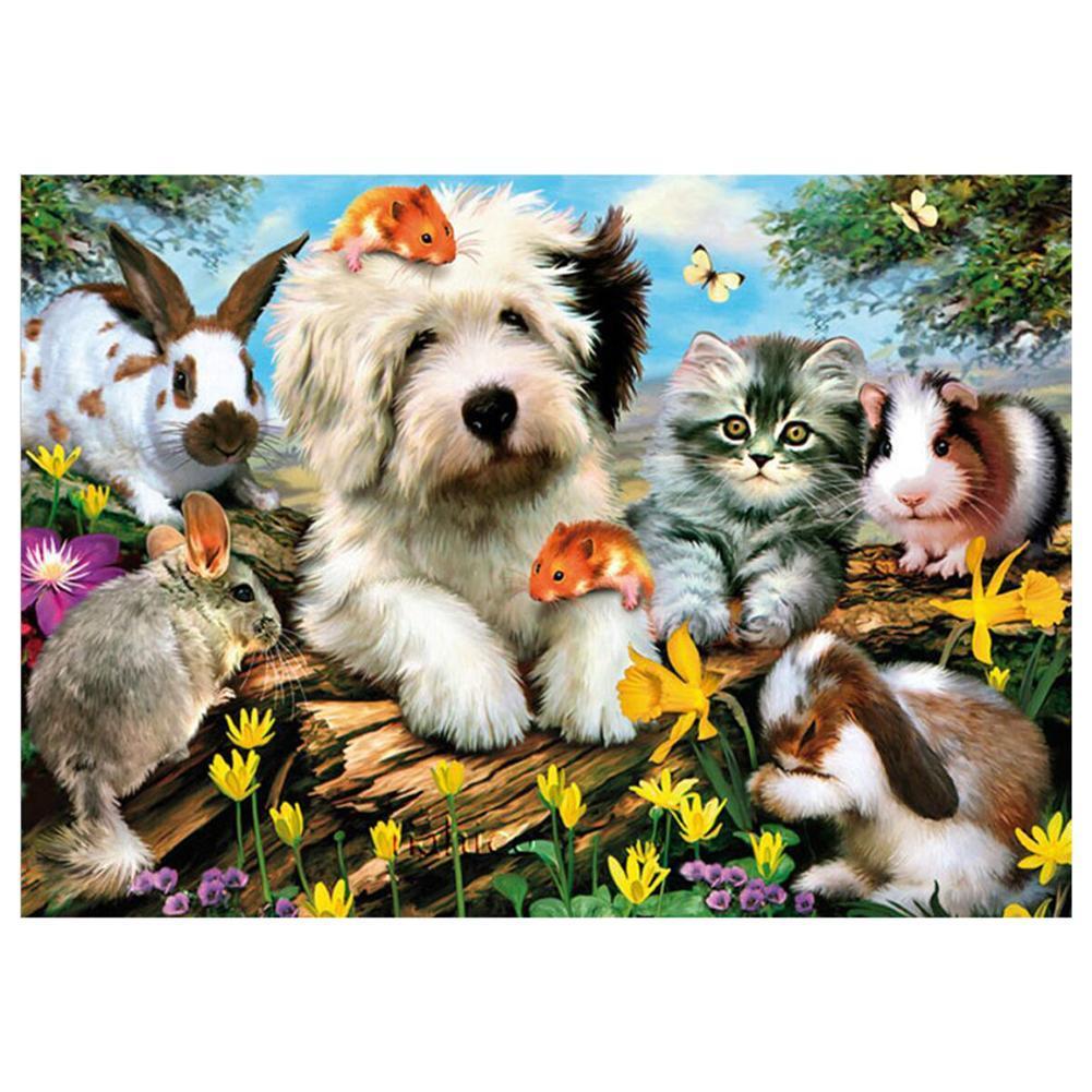 Pet world - peinture diamant pleine - 30x25cm