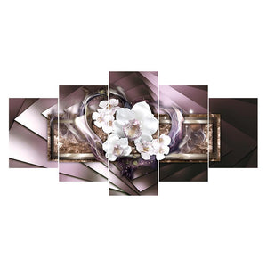 5pcs/set mith orchid - peinture complète en diamant - 95x45cm