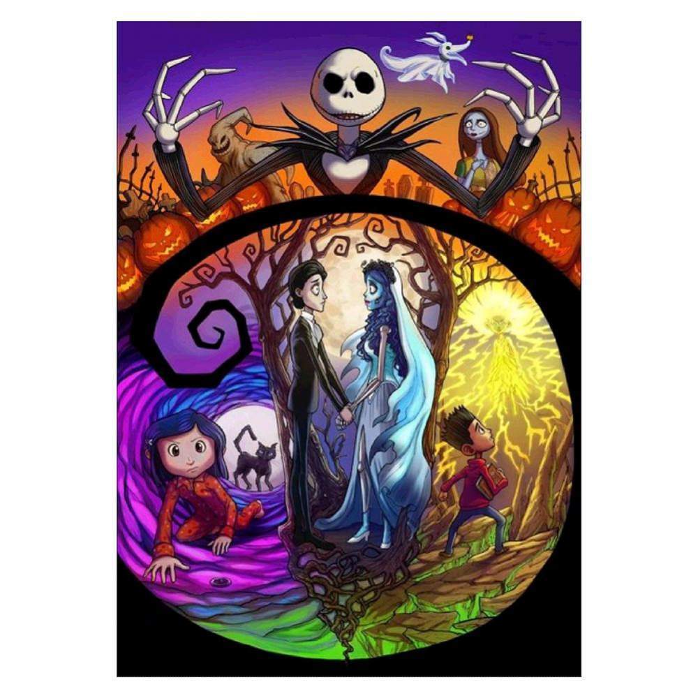 Ensemble monstre - diamant rond complet - 30x40cm