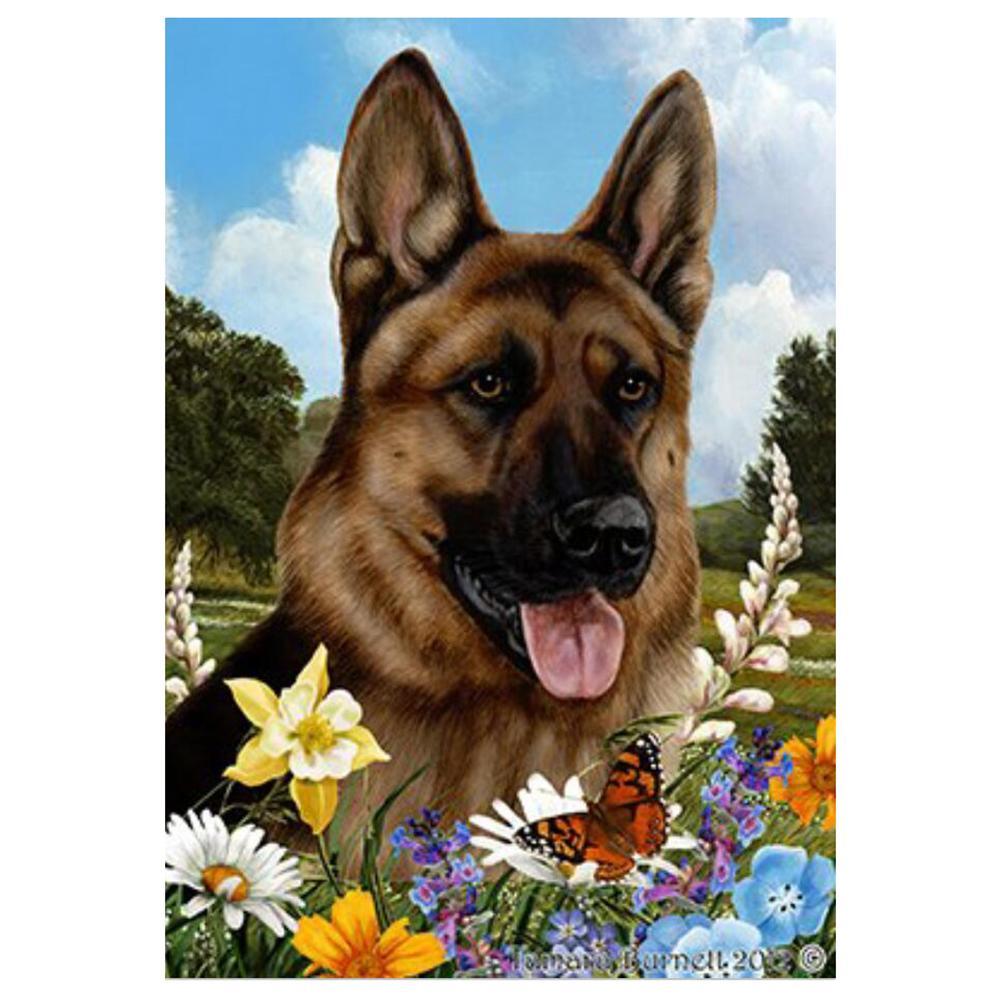 Jardin de chien - peinture en diamant complet - 40x30cm