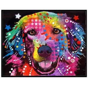 Chien magnifique - peinture en diamant complet - 30x25cm