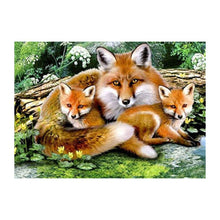 Charger l&#39;image dans la galerie, Loup - diamant rond complet - 40x50cm
