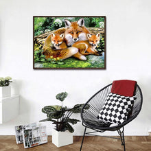 Charger l&#39;image dans la galerie, Loup - diamant rond complet - 40x50cm
