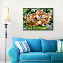 Charger l&#39;image dans la galerie, Loup - diamant rond complet - 40x50cm
