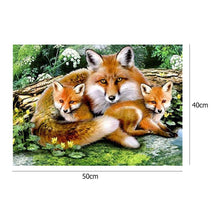 Charger l&#39;image dans la galerie, Loup - diamant rond complet - 40x50cm

