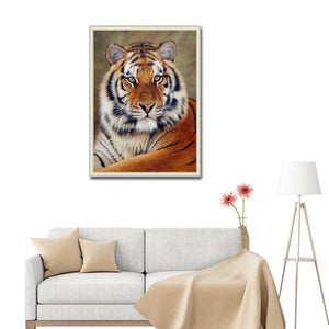 Tiger - peinture en diamant complet - 40x50cm
