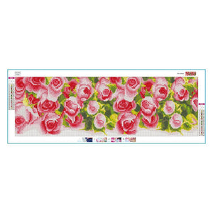 Fleur - peinture complète de diamant - 80x30cm