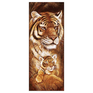 Tigre - diamant rond complet - 25*55cm