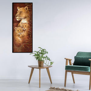 Tigre animal - diamant rond complet - 25*55cm
