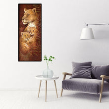 Charger l&#39;image dans la galerie, Tigre animal - diamant rond complet - 25*55cm
