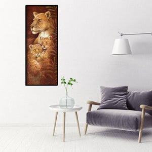 Tigre animal - diamant rond complet - 25*55cm