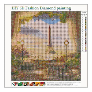 Éclairage - peinture diamant pleine - 30x30cm