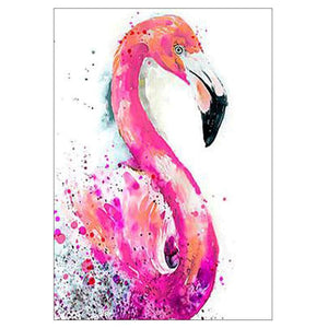 Animal d’oiseau rose - peinture complète de diamant - 40x30cm
