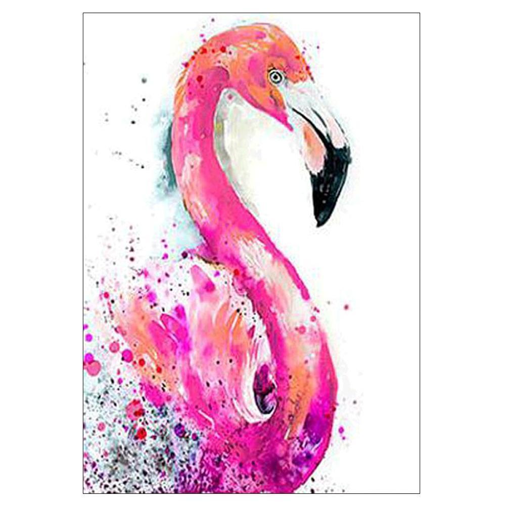 Animal d’oiseau rose - peinture complète de diamant - 40x30cm