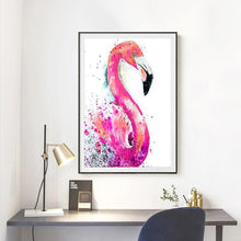 Charger l&#39;image dans la galerie, Animal d’oiseau rose - peinture complète de diamant - 40x30cm
