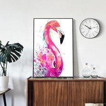 Charger l&#39;image dans la galerie, Animal d’oiseau rose - peinture complète de diamant - 40x30cm
