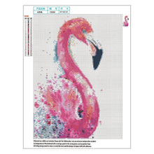 Charger l&#39;image dans la galerie, Animal d’oiseau rose - peinture complète de diamant - 40x30cm
