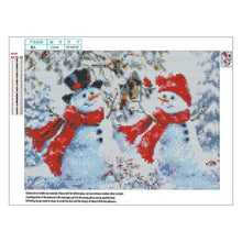Charger l&#39;image dans la galerie, Bonhomme de neige mignon - diamant rond complet - 40x30cm
