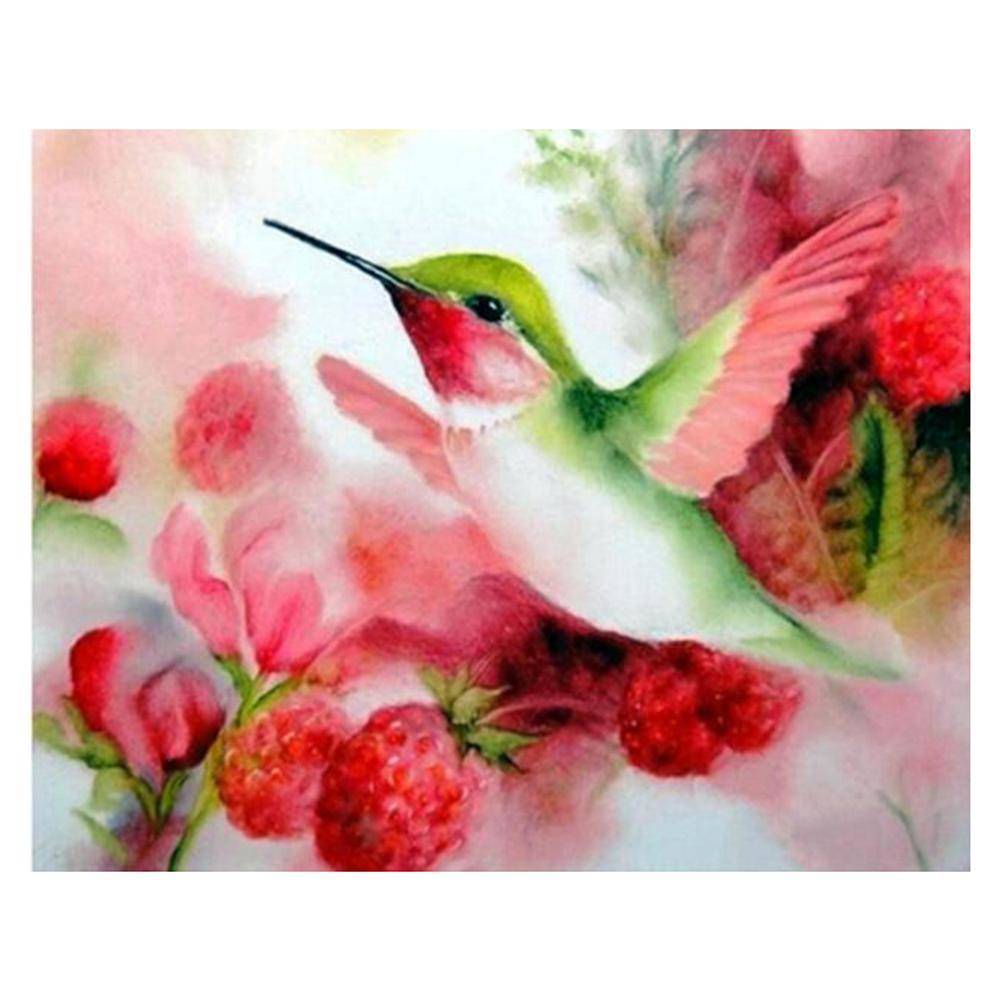 Fleur de pie - diamant rond complet - 30x40cm