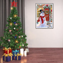 Charger l&#39;image dans la galerie, Bonhomme de neige de Noël - diamant rond complet - 40x30cm
