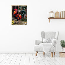 Charger l&#39;image dans la galerie, Coq animal - diamant rond complet - 30x36cm
