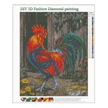 Charger l&#39;image dans la galerie, Coq animal - diamant rond complet - 30x36cm
