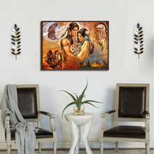 Charger l&#39;image dans la galerie, Aborigènes - diamant rond complet - 40x30cm
