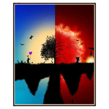 Charger l&#39;image dans la galerie, Opposés - peinture en diamant complet - 30x25cm
