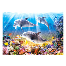 Charger l&#39;image dans la galerie, Dauphin de mer - peinture complète de diamant - 40x30cm
