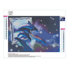 Charger l&#39;image dans la galerie, Dauphin de nouveauté - peinture complète de diamant - 40x30cm
