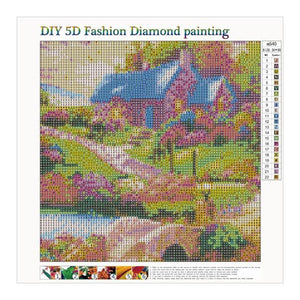 Paysage - diamant rond complet - 40x30cm